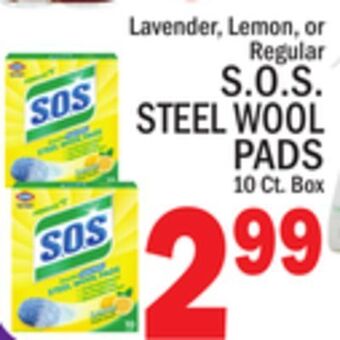 C Town S. o. s. steel wool pads offer