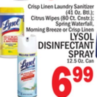 C Town Lysol disinfectant spray 12.5 oz. can offer