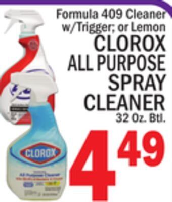 C Town Clorox all purpose spray cleaner offer
