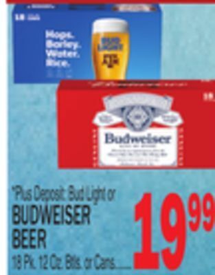 C Town Budweiser beer offer