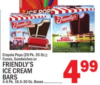 C Town Friendly's ice cream bars 4-6 pk. 16.5-30 oz. boxes offer