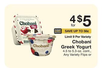Fairway Store Market Chobani greek yogurt offer