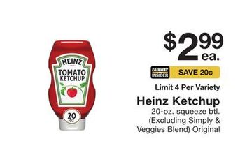 Fairway Store Market Heinz ketchup offer