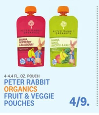 Kings Food Markets Peter rabbit organics fruit & veggie pouches offer