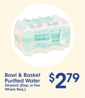 Price Rite Bowl & basket purified water offer