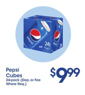 Price Rite Pepsi cubes offer