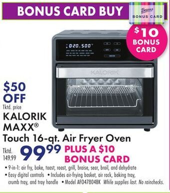 Boscov's Kalorik maxx® touch 16-qt. air fryer oven offer