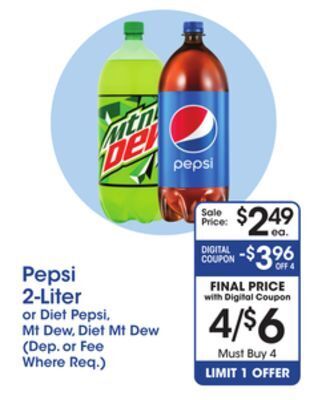 Price Rite Pepsi 2-liter offer