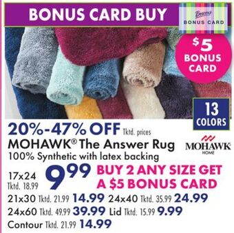 Boscov's Mohawk® the answer rug offer