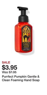 Bath & Body Works Purrfect pumpkin gentle & clean foaming hand soap offer