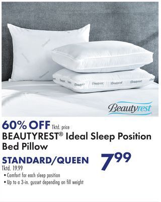 Boscov's Beautyrest® ideal sleep position bed pillow offer
