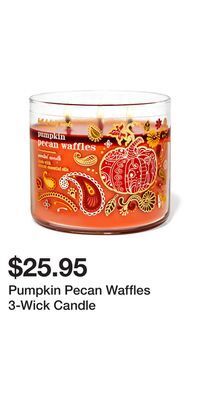 Bath & Body Works Pumpkin pecan waffles 3-wick candle offer