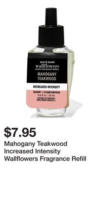 Bath & Body Works Mahogany teakwood increased intensity wallflowers fragrance refill offer