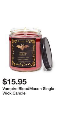 Bath & Body Works Vampire bloodmason single wick candle offer