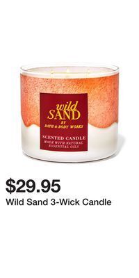 Bath & Body Works Wild sand 3-wick candle offer