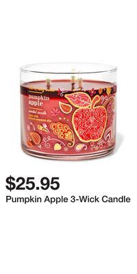 Bath & Body Works Pumpkin apple 3-wick candle offer