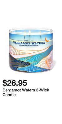 Bath & Body Works Bergamot waters 3-wick candle offer