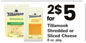 ACME Tillamook shredded or sliced cheese offer
