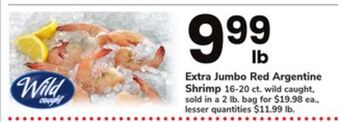 ACME Extra jumbo red argentine shrimp offer