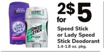 ACME Speed stick or lady speed stick deodorant offer