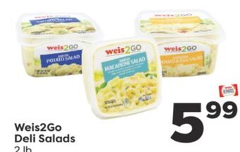 Weis Markets Weis2go deli salads offer