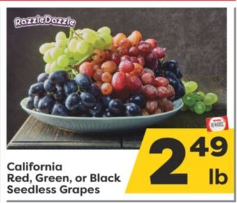 Weis Markets California red, green, or black seedless grapes offer