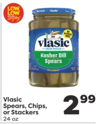 Weis Markets Vlasic spears, chips, or stackers offer