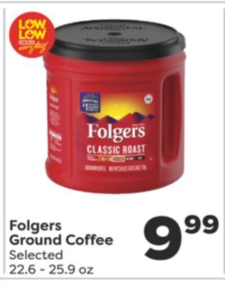 Weis Markets Folgers ground coffee offer