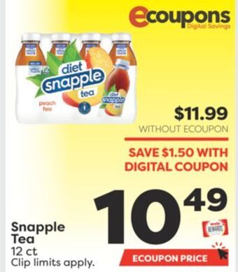 Weis Markets Snapple tea offer