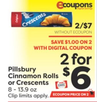Weis Markets Pillsbury cinnamon rolls or crescents offer