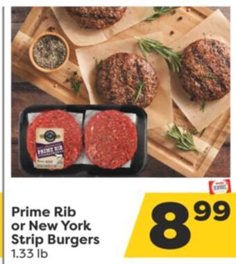 Weis Markets Prime rib or new york strip burgers offer