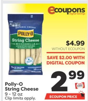 Weis Markets Polly-o string cheese offer