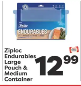 Weis Markets Ziploc endurables large pouch & medium container offer