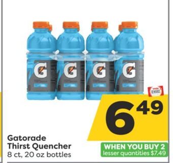 Weis Markets Gatorade thirst quencher offer