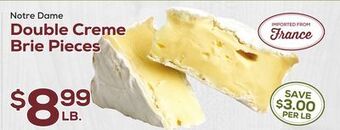 DeCicco & Sons Notre dame double creme brie pieces offer