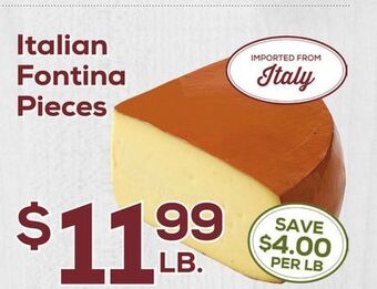 DeCicco & Sons Italian fontina pieces offer