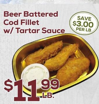 DeCicco & Sons Beer battered cod fillet w/ tartar sauce offer