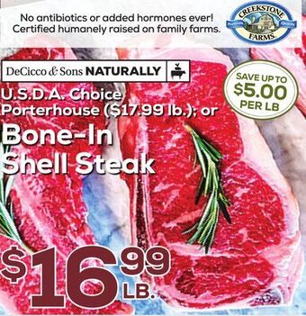 DeCicco & Sons Decicco & sons naturally bone-in shell steak offer