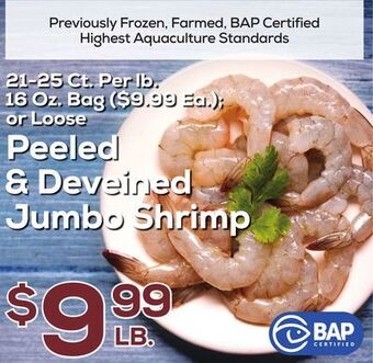 DeCicco & Sons Peeled & deveined jumbo shrimp offer