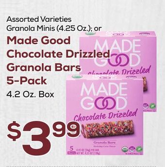 DeCicco & Sons Made good chocolate drizzled granola bars 5-pack 4.2 oz. box offer