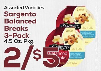 DeCicco & Sons Sargento balanced breaks 3-pack offer