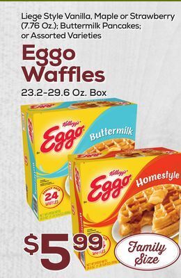 DeCicco & Sons Eggo waffles 23.2-29.6 oz. box offer