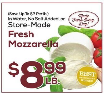 DeCicco & Sons Fresh mozzarella offer
