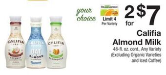 The Fresh Grocer Almond milk offer