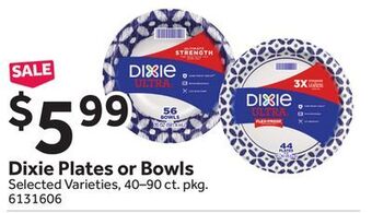 Stop&Shop Dixie plates or bowls offer