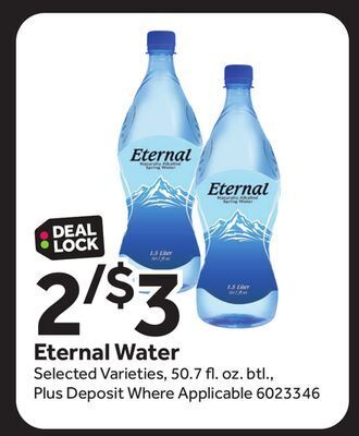 Stop&Shop Eternal water offer