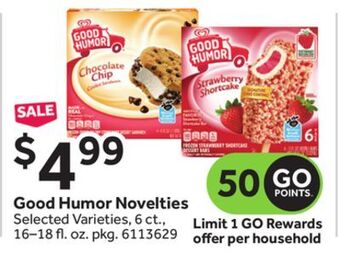 Stop&Shop Good humor novelties offer