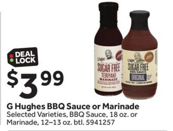 Stop&Shop G hughes bbq sauce or marinade offer