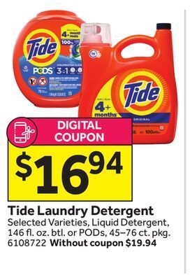 Stop&Shop Tide laundry detergent offer