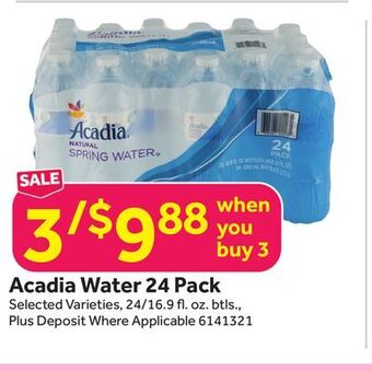 Stop&Shop Acadia water 24 pack offer